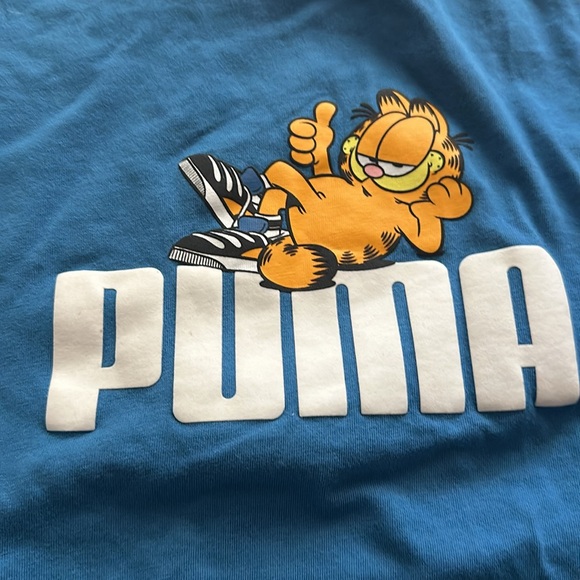 Garfield for Puma blue shirt and black shorts size 11-12 - Picture 2 of 10